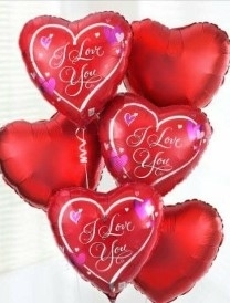 Heart balloon bouquet